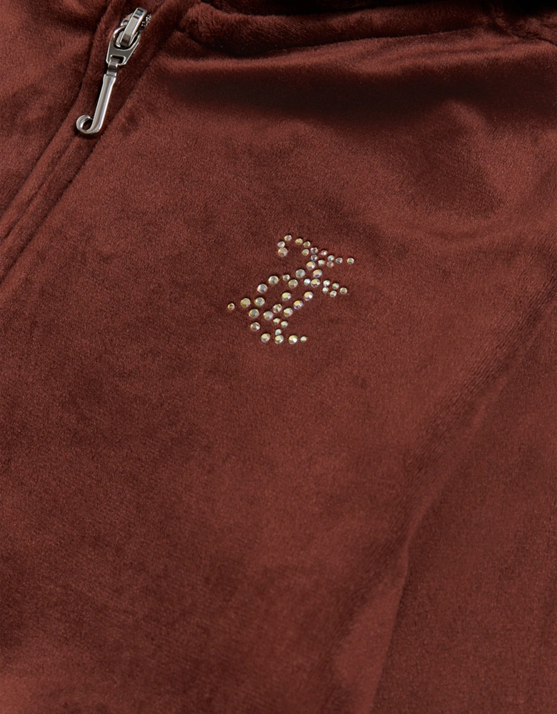 Girls Logo Tracksuit in Brown