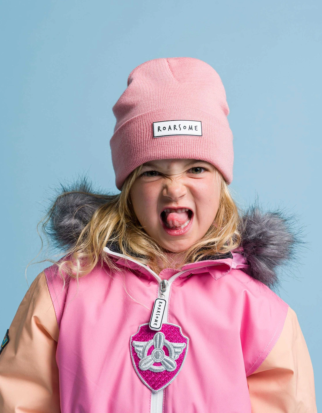 Kids Beanie Hat in Pink