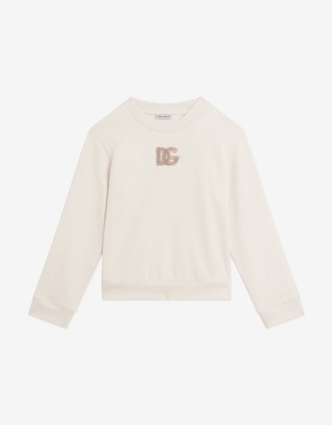 Girls Glitter Logo Sweatshirt in Pink, 6 of 5