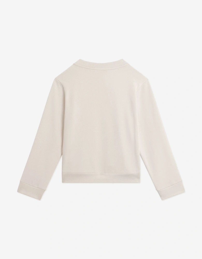 Girls Glitter Logo Sweatshirt in Pink