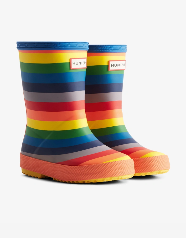 Kids First Rainbow Wellington Boots in Multicolour