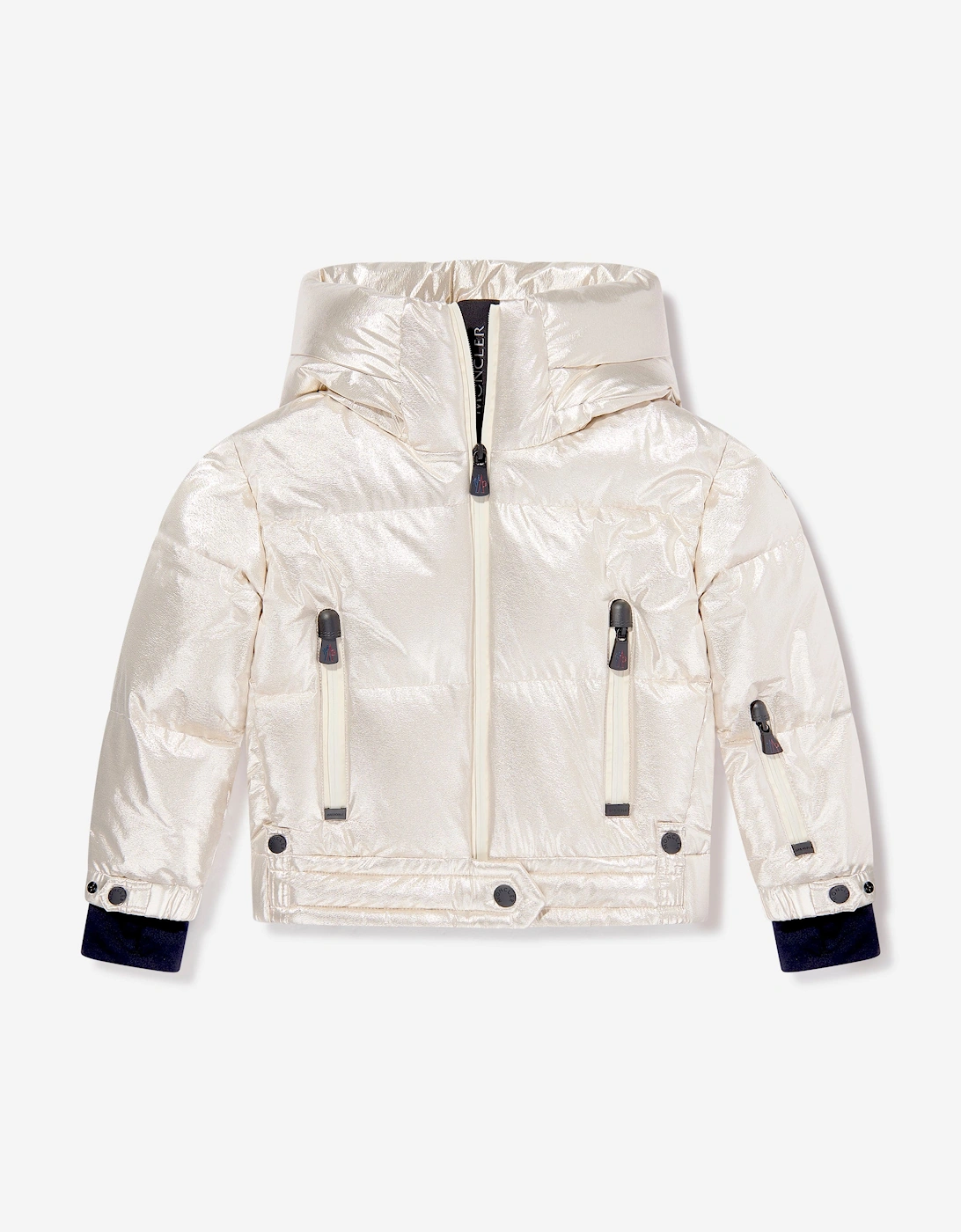 Girl's Moncler Enfant Girls Grenoble Violette Down Padded Jacket in Gold - Size: 10 years