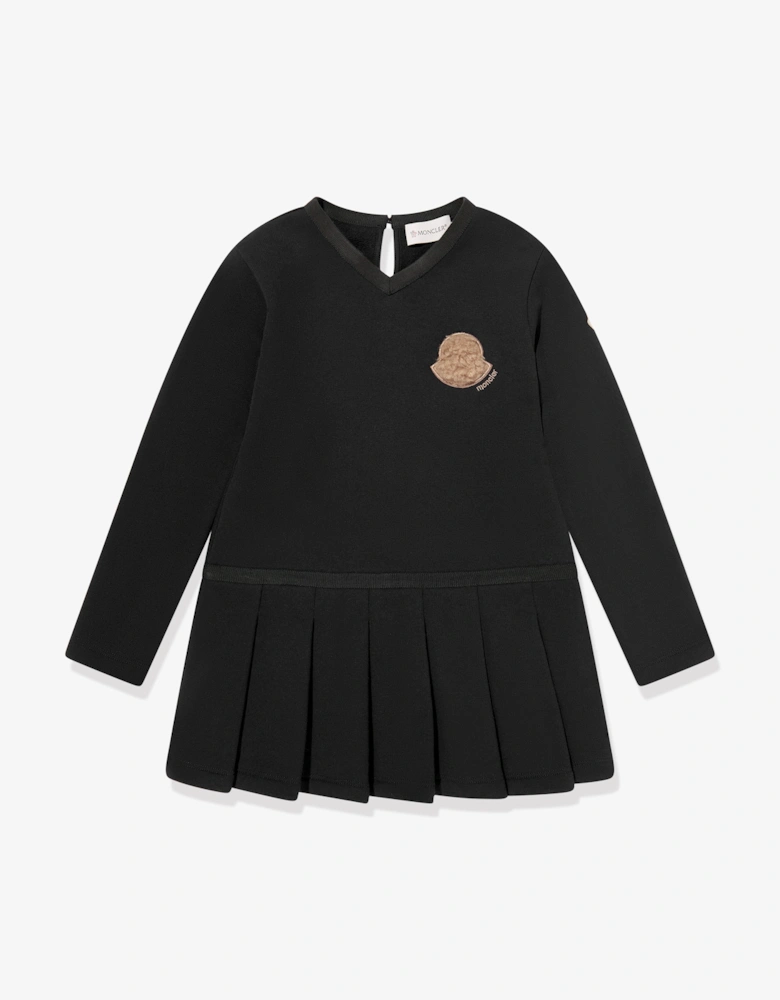 Enfant Girls Logo Skater Dress in Black