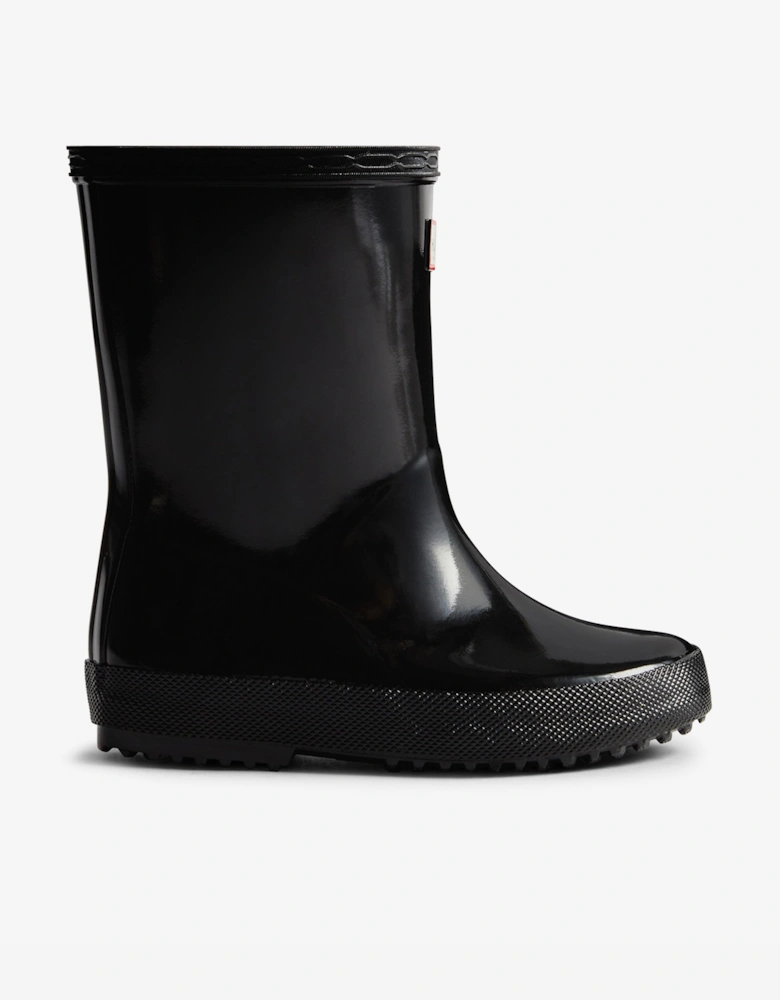 Kids First Gloss Wellington Boots in Black
