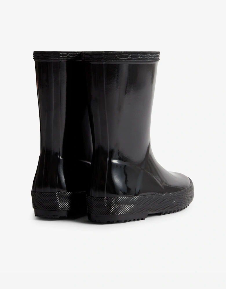 Kids First Gloss Wellington Boots in Black
