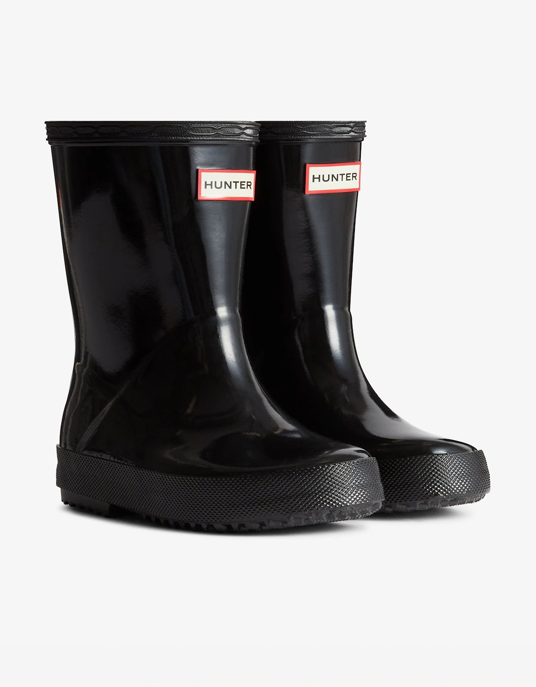 Kids First Gloss Wellington Boots in Black