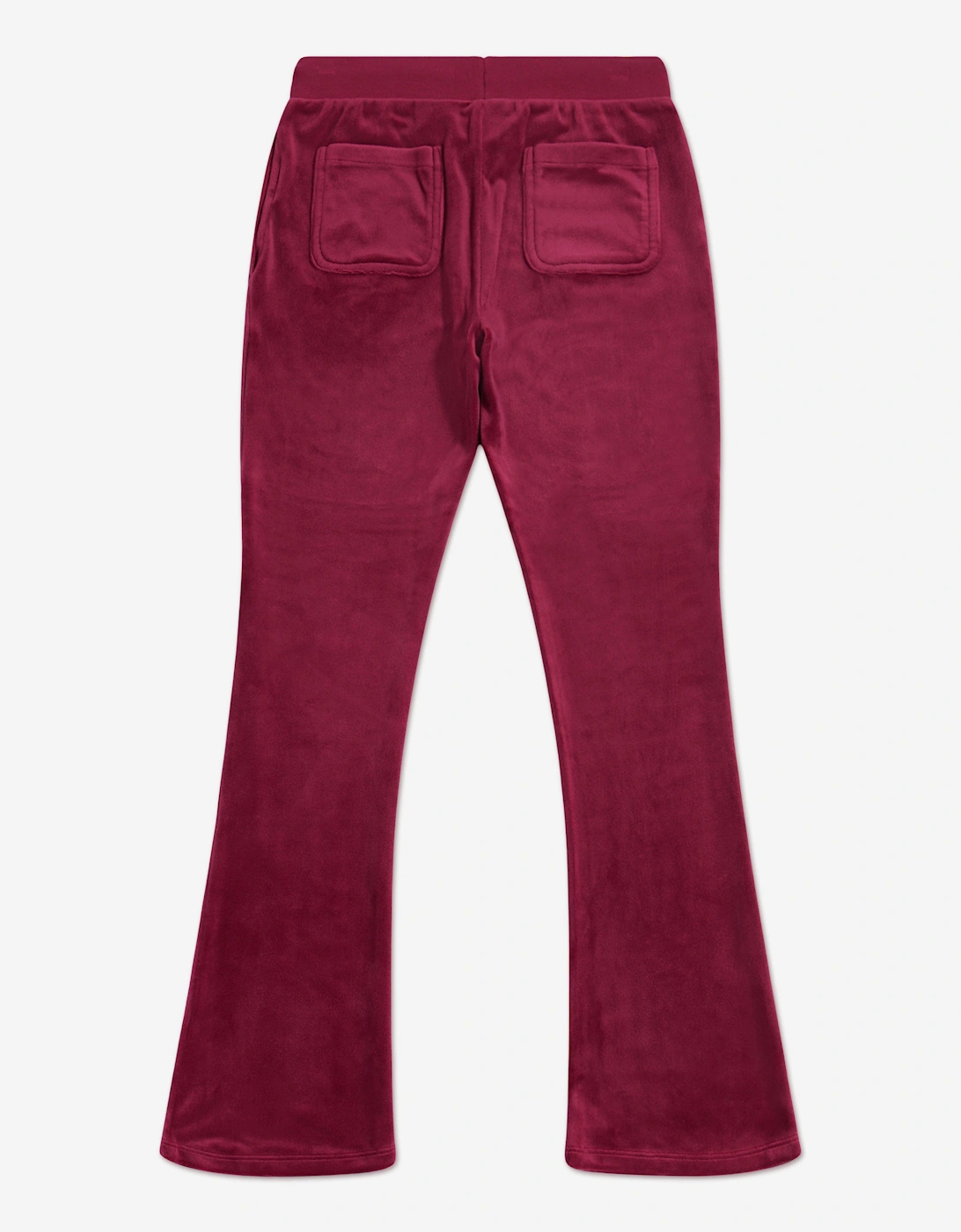 Girls Diamante Bootcut Joggers in Red