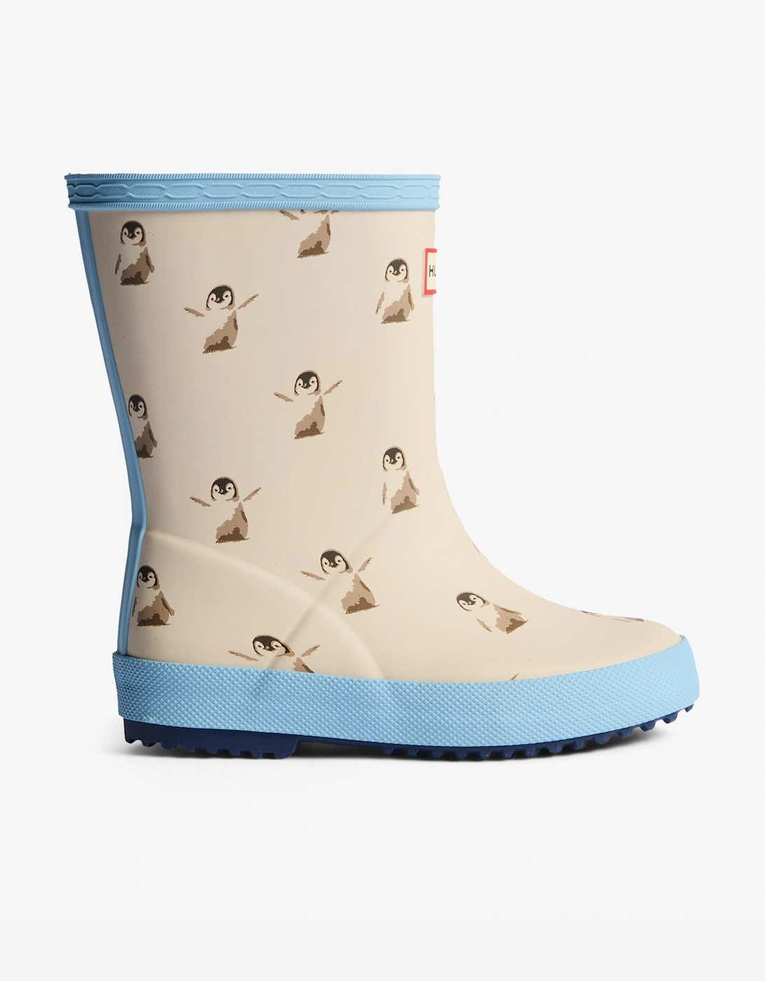 Kids First Penguin Print Wellington Boots in White, 5 of 4