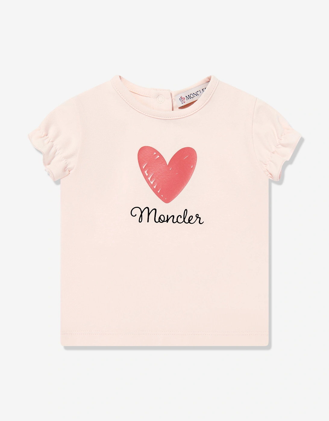 Enfant Baby Girls Heart Logo T-Shirt in Pink, 5 of 4