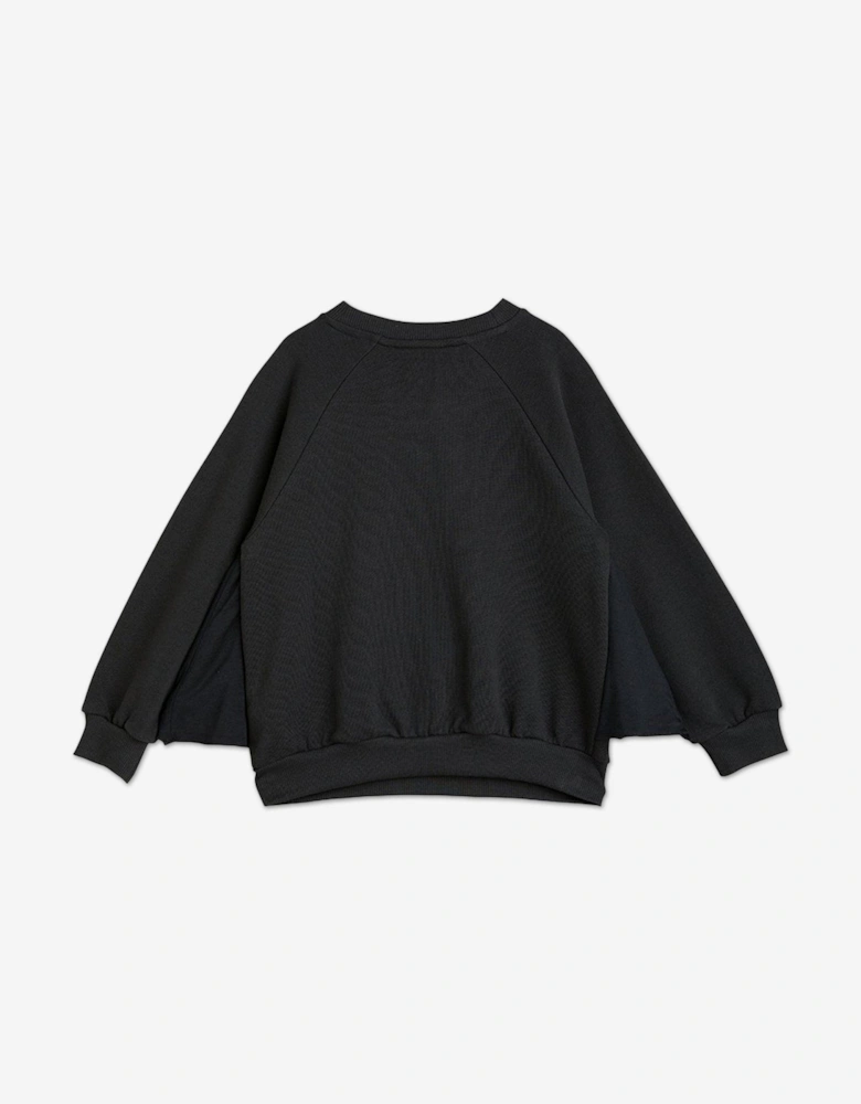 Kids Bat Sleeve Sweatshirt in Black