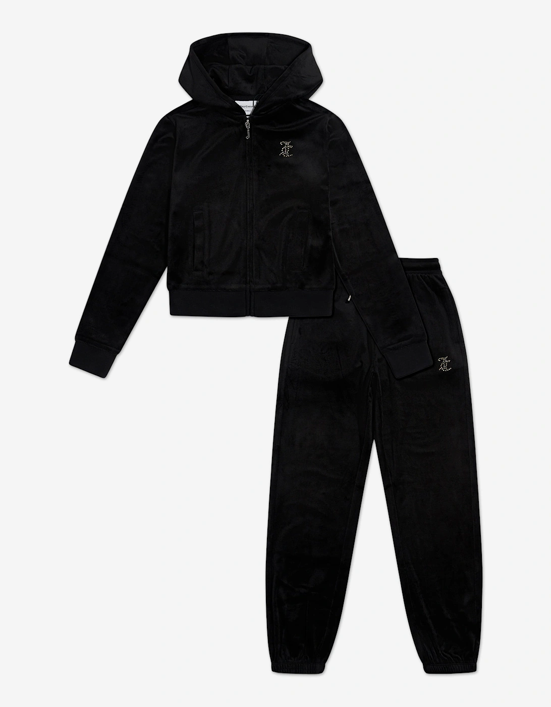 Girls Logo Tracksuit in Black, 8 of 7