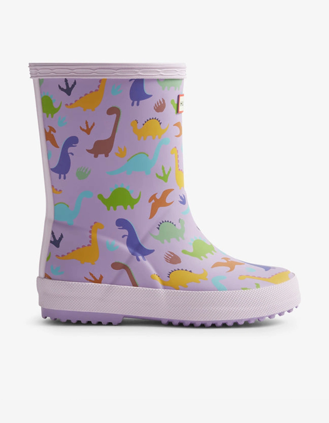 Girl's Hunter Kids First Dinosaur Print Wellington Boots in Purple - Size: EU 29 - 30 uk 12