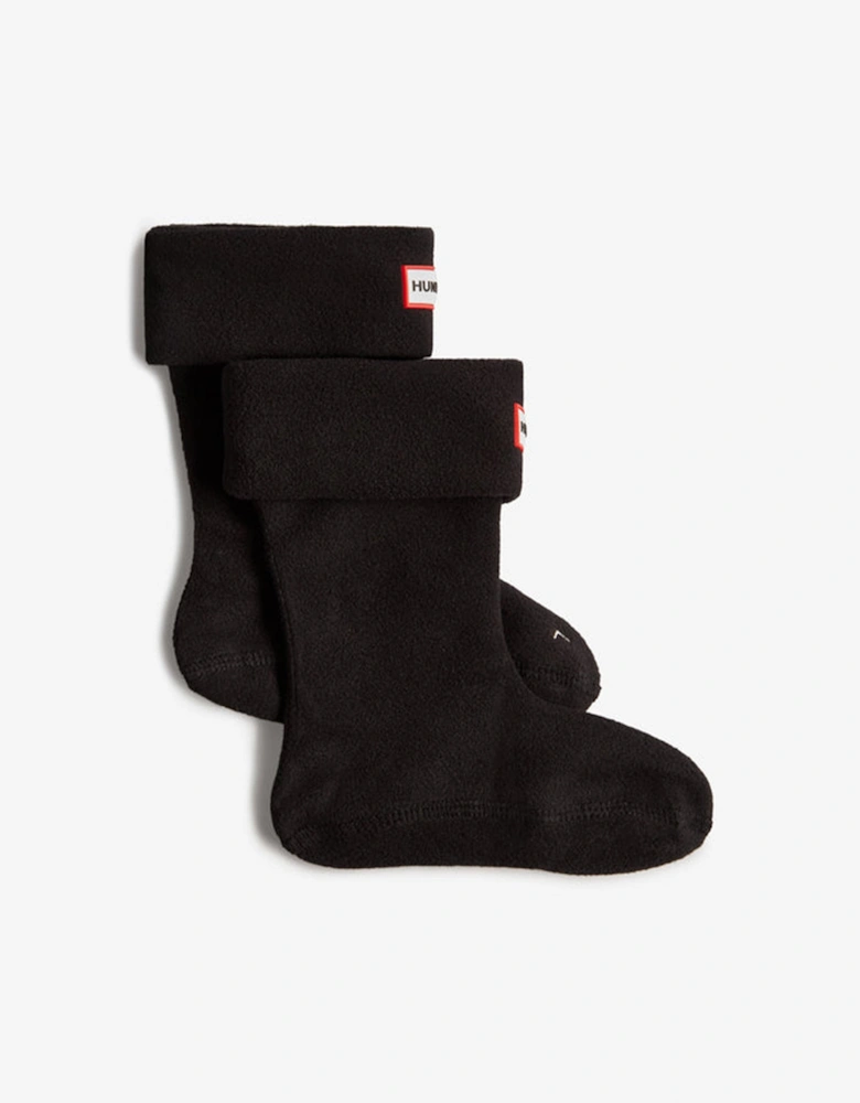 Kids Fleece Boot Socks in Black