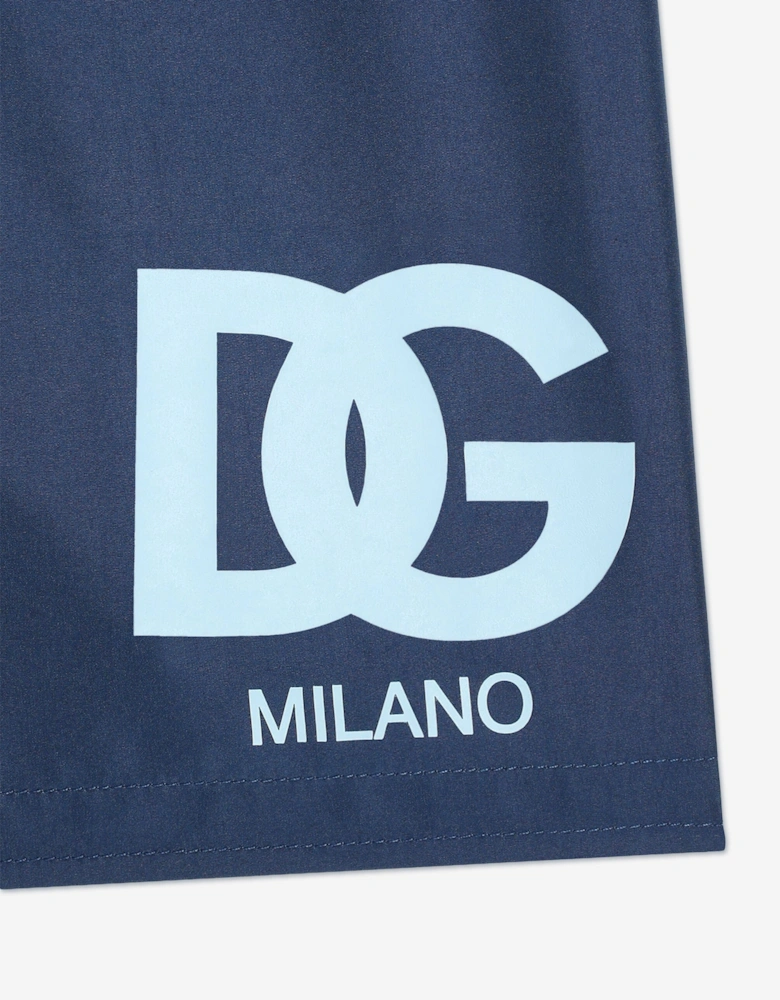 Boys Logo Swim Shorts in Blue