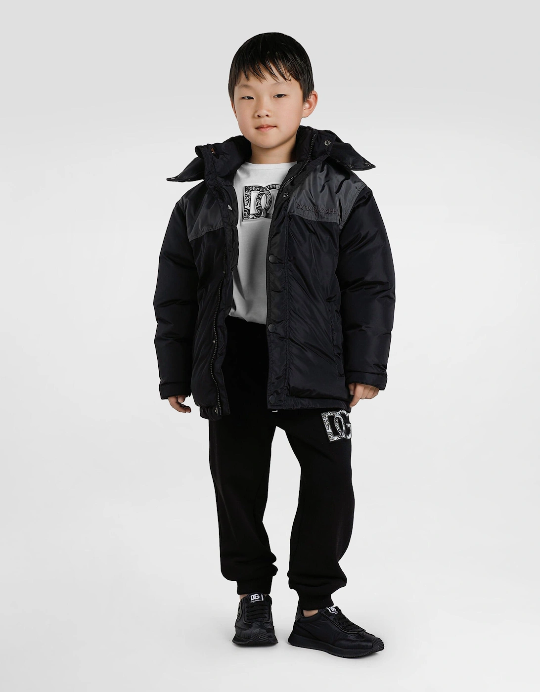 Boys DG Logo Trainers in Black