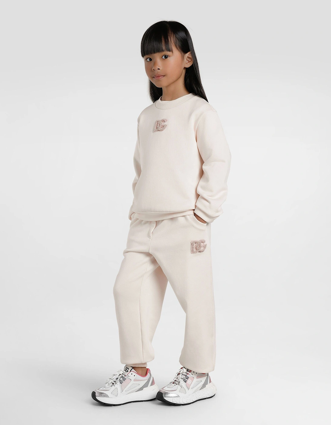 Girls Patch Logo Joggers in Pink