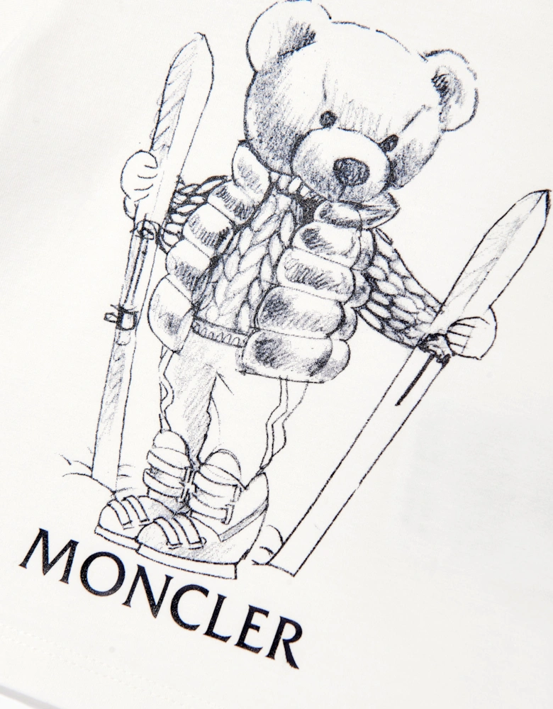 Enfant Baby Boys Ski Bear T-Shirt in Ivory