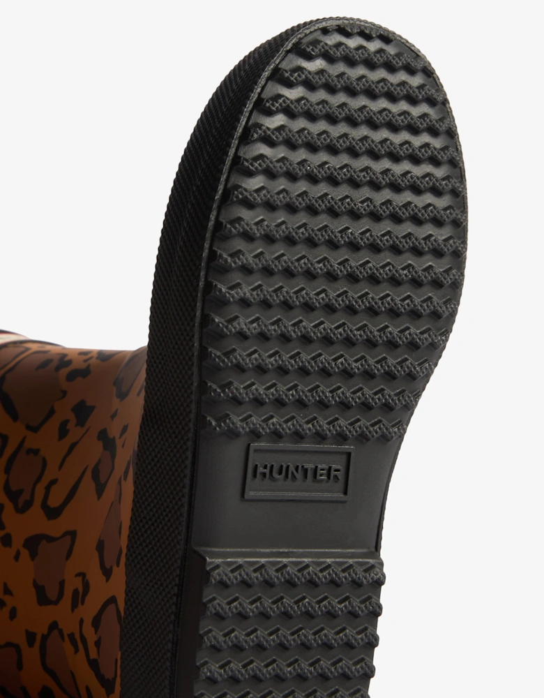 Kids First Leopard Print Wellington Boots in Brown