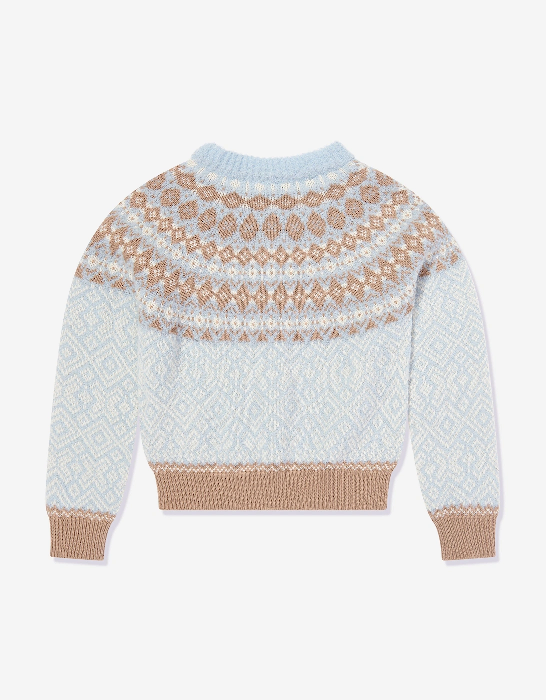 Enfant Girls Wool Jacquard Jumper in Blue