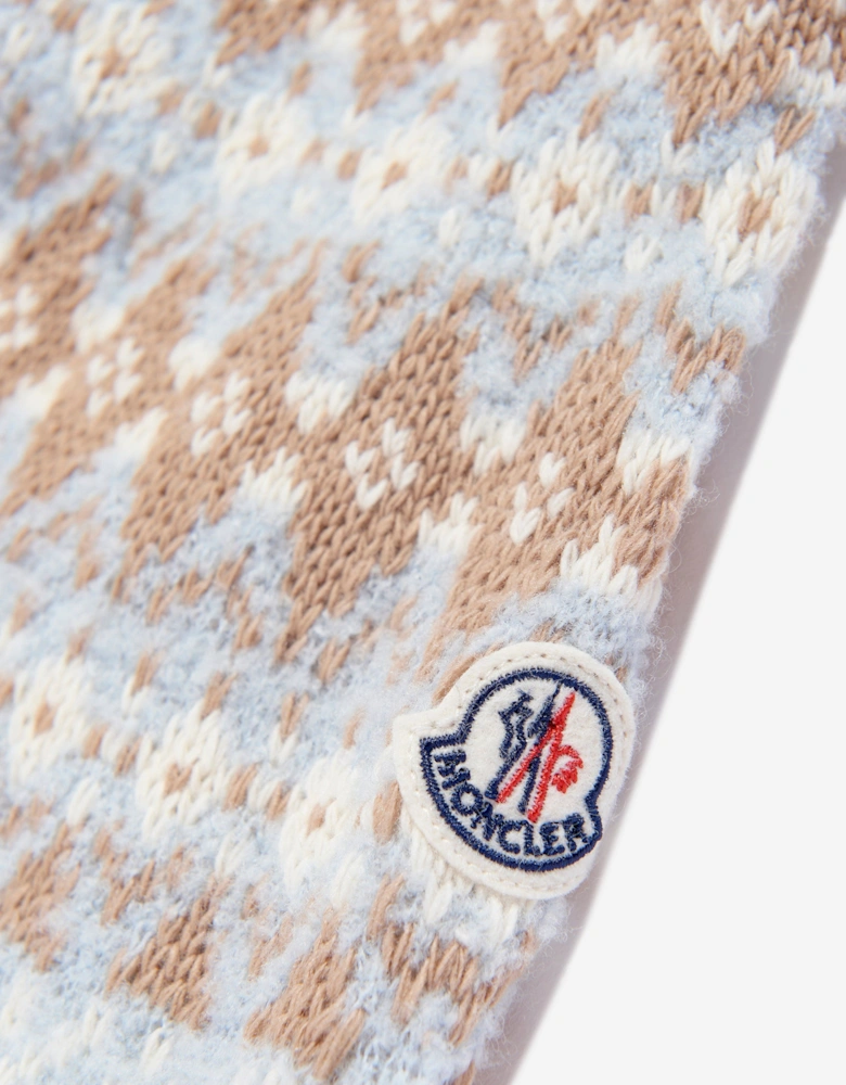 Enfant Girls Wool Jacquard Jumper in Blue