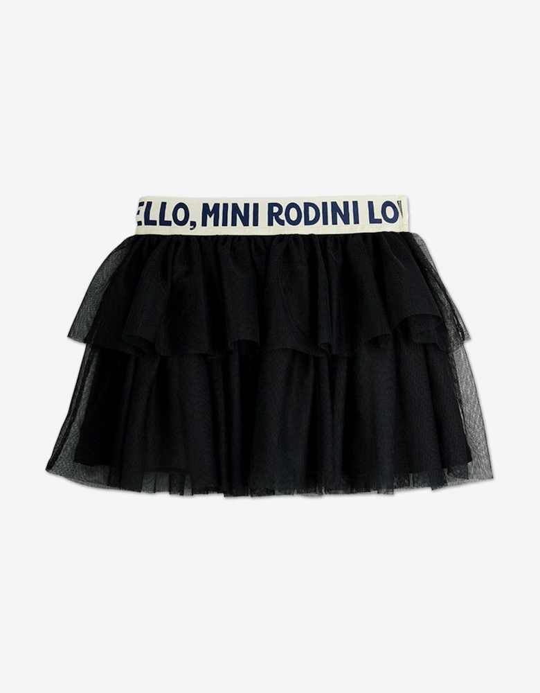 Girls Tulle Skirt in Black