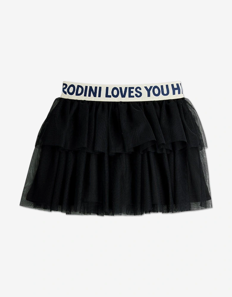 Girls Tulle Skirt in Black