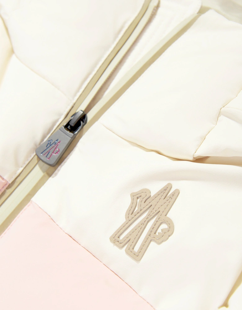 Enfant Girls Grenoble Down Padded Ski Suit in Pink