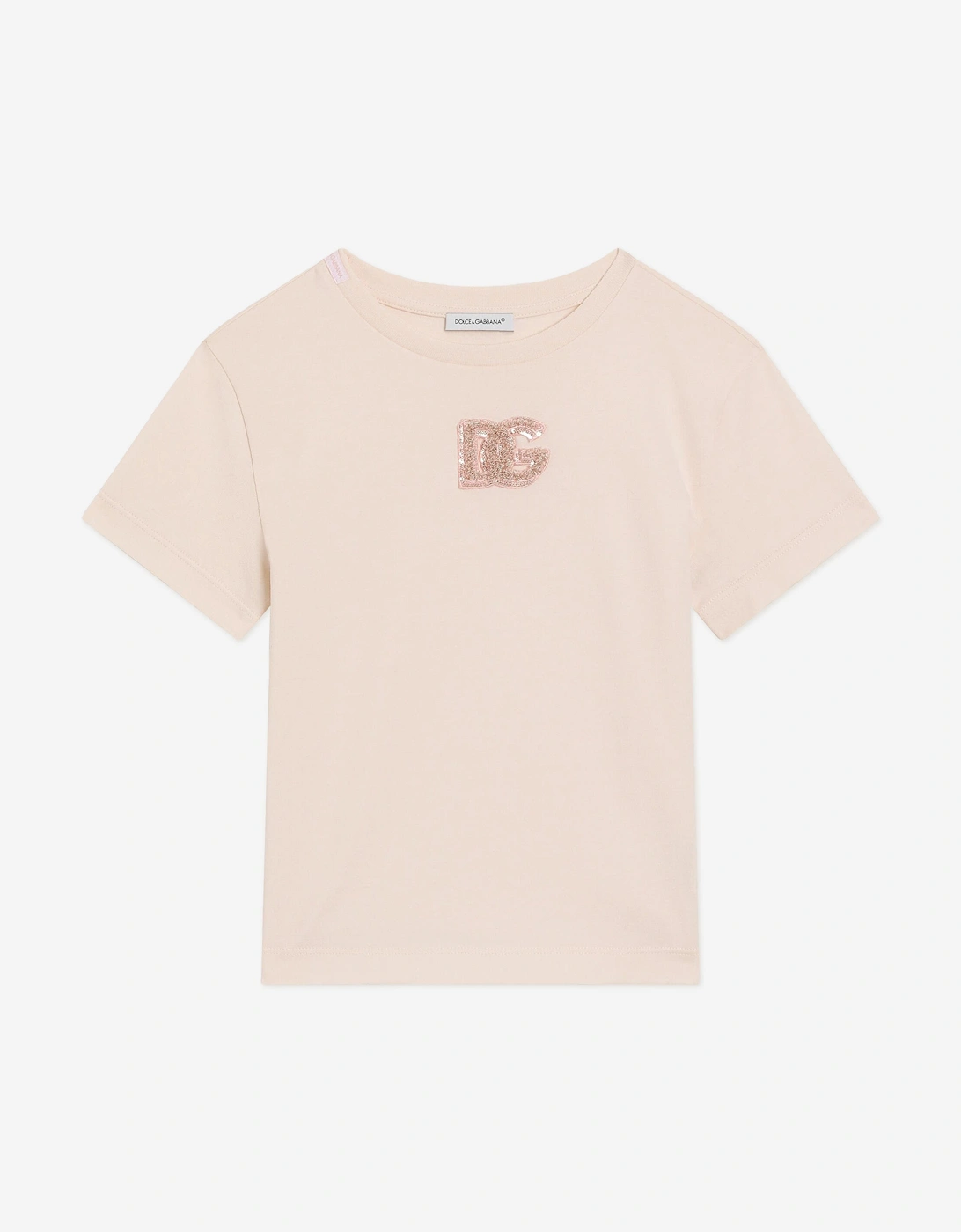 Girls Logo Patch T-Shirt in Pink, 5 of 4