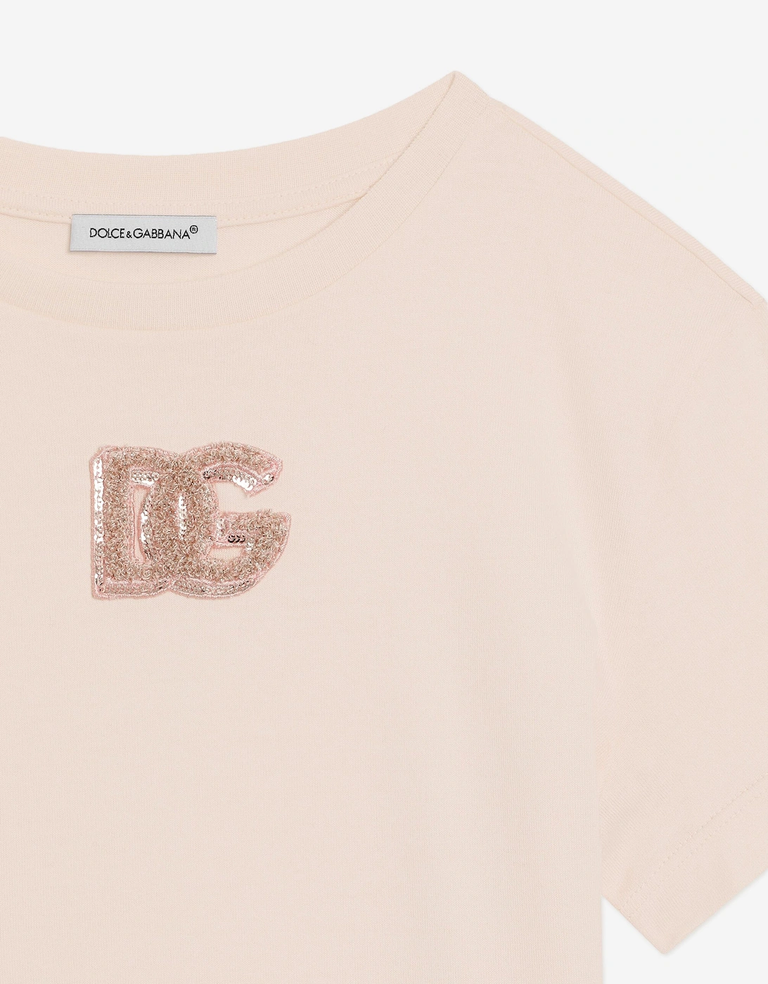 Girls Logo Patch T-Shirt in Pink