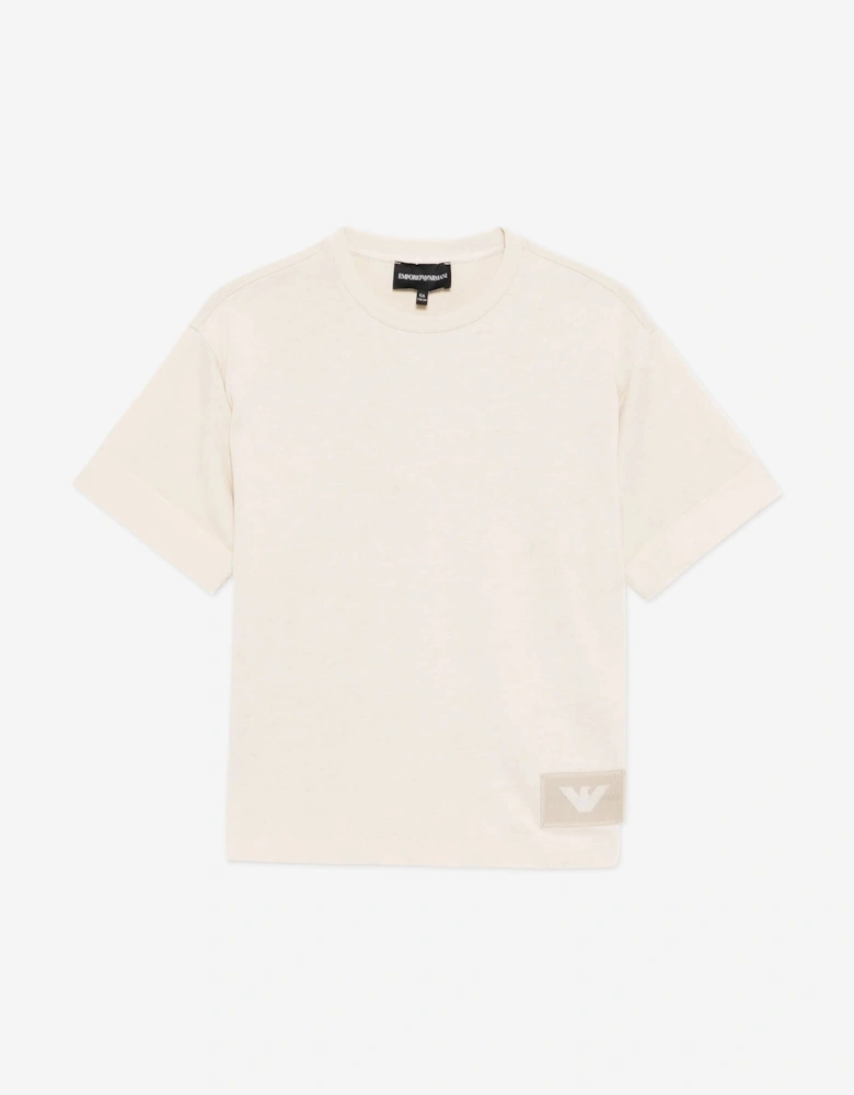 Boys Logo T-Shirt in Beige