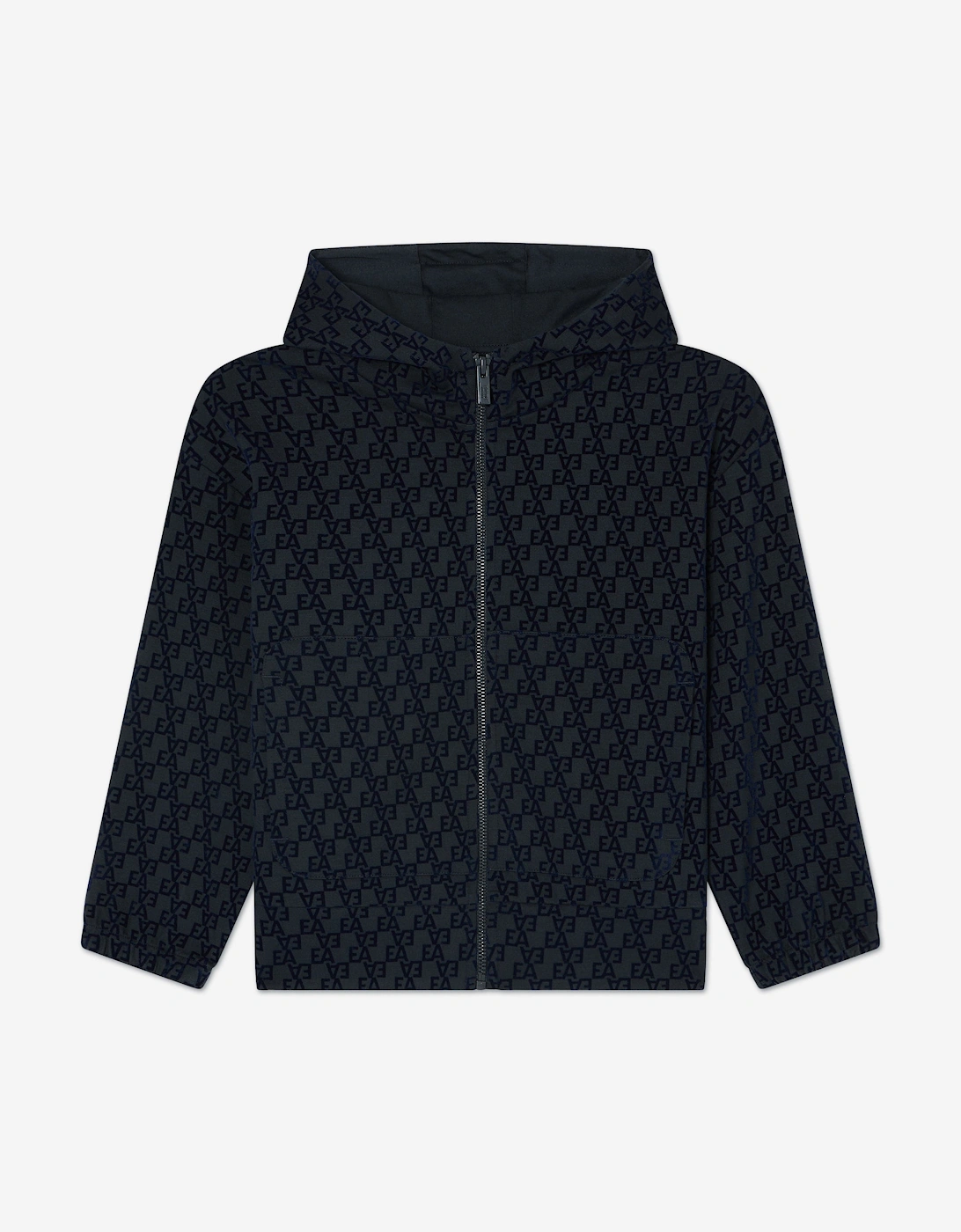 Boys Logo Zip Up Top in Navy, 5 of 4