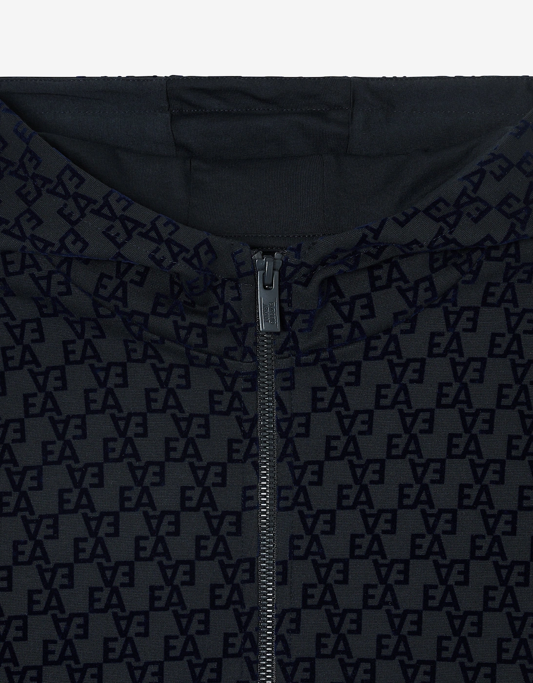 Boys Logo Zip Up Top in Navy