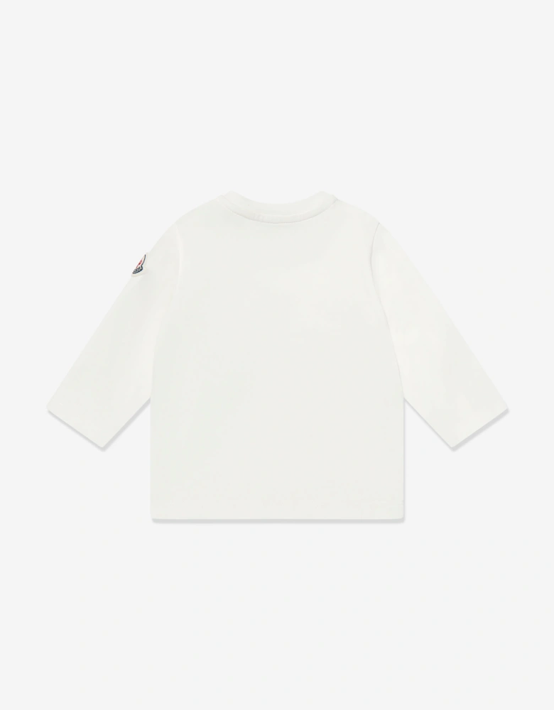 Enfant Baby Boys Long Sleeve Bear T-Shirt in Ivory