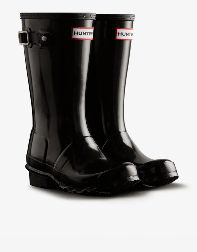 Kids Original Gloss Wellington Boots in Black