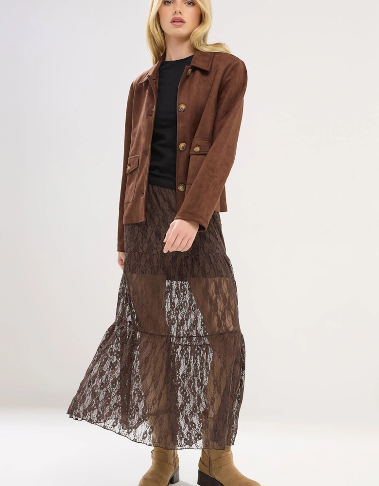 Petite Lace Maxi Skirt