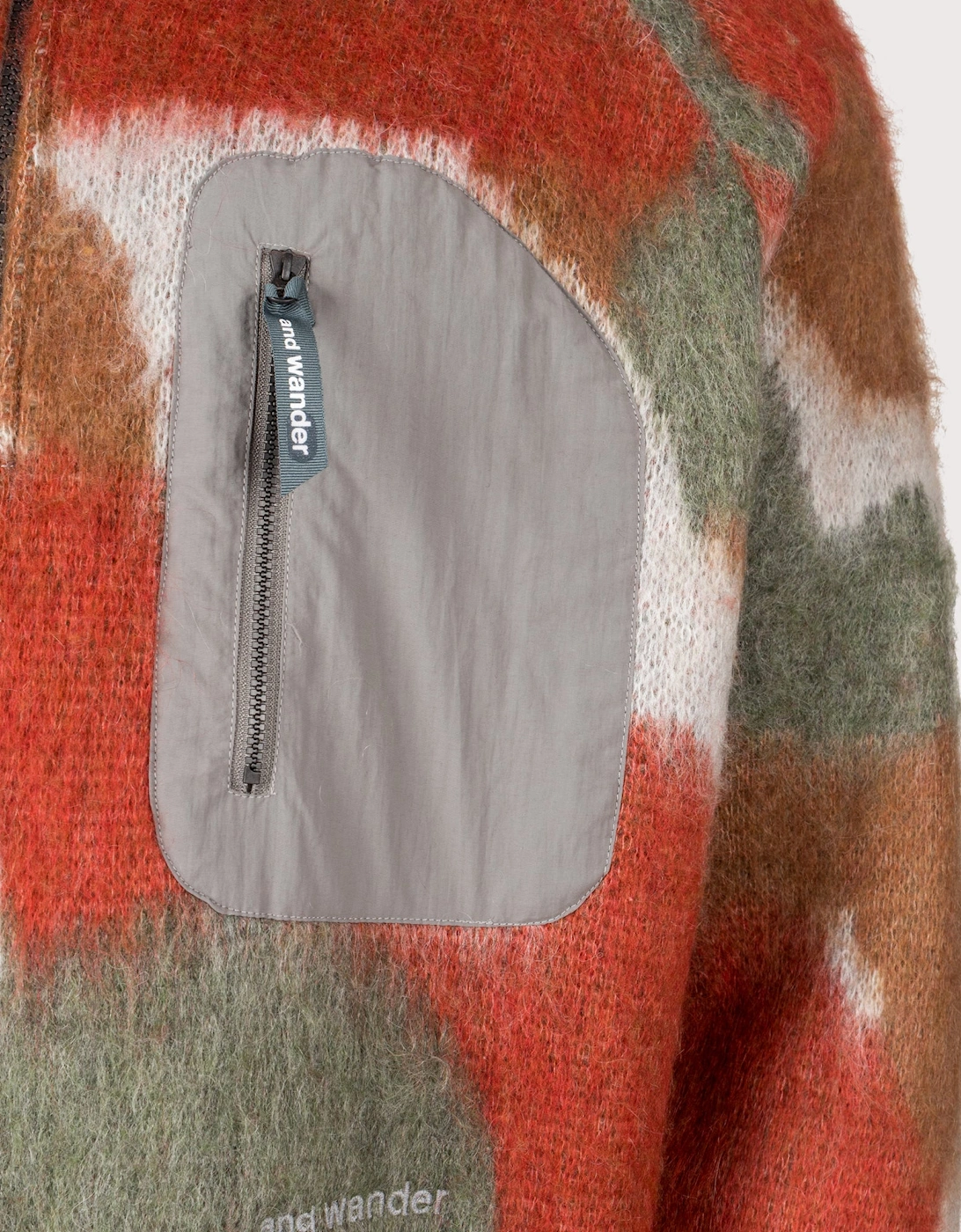 Mix Colour Shaggy Knit Hoodie