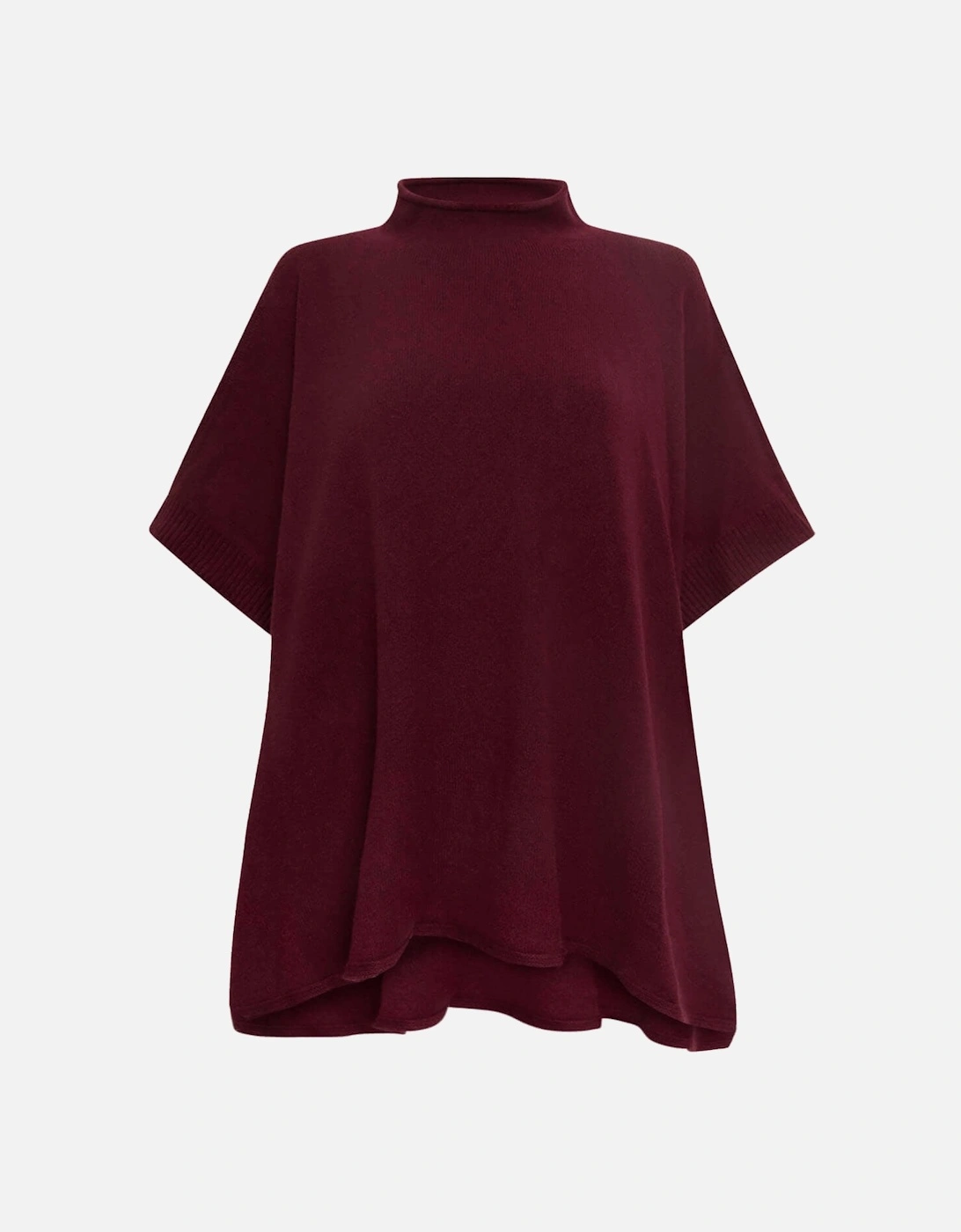 Burgundy Button Poncho