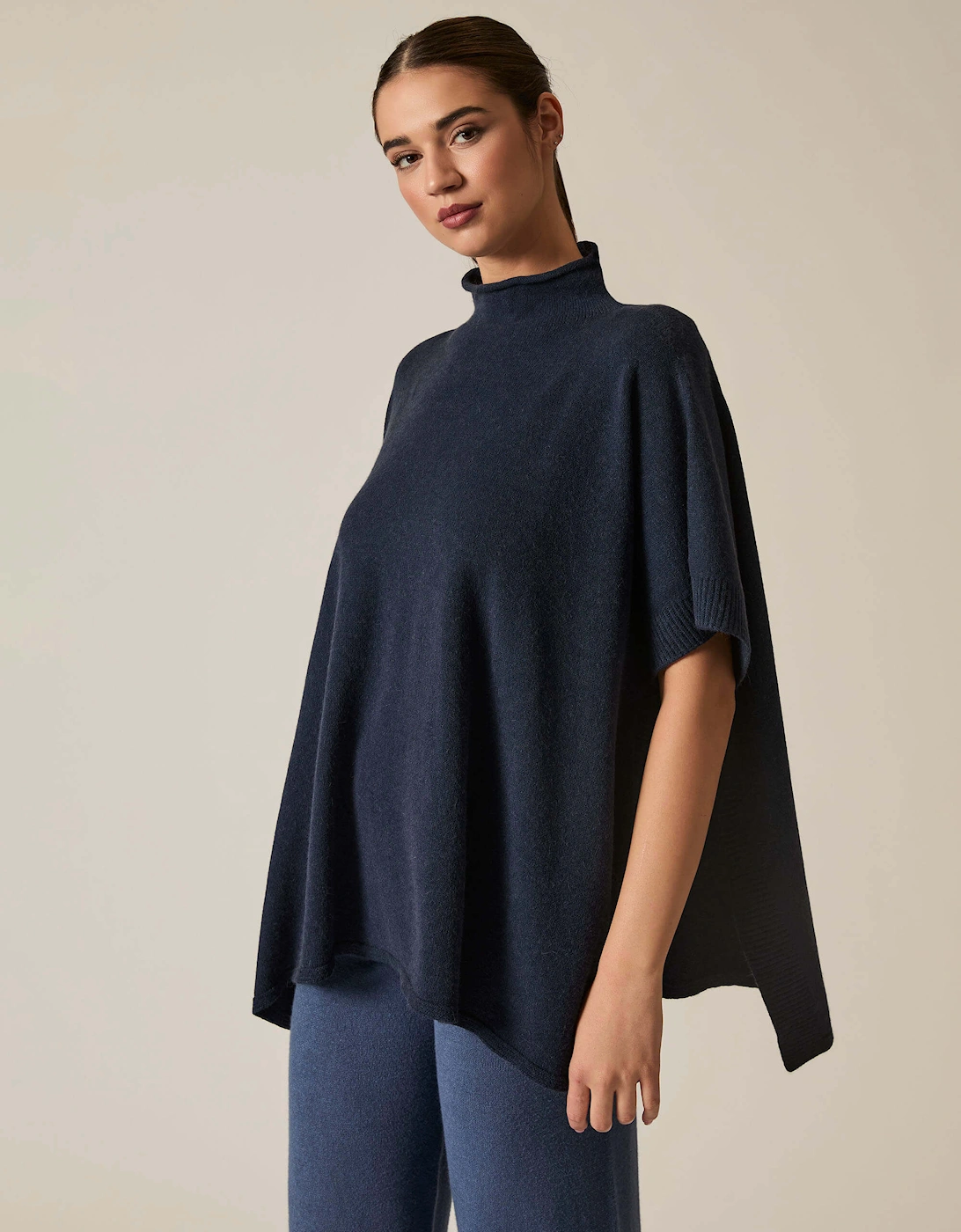 Navy Button Poncho, 6 of 5