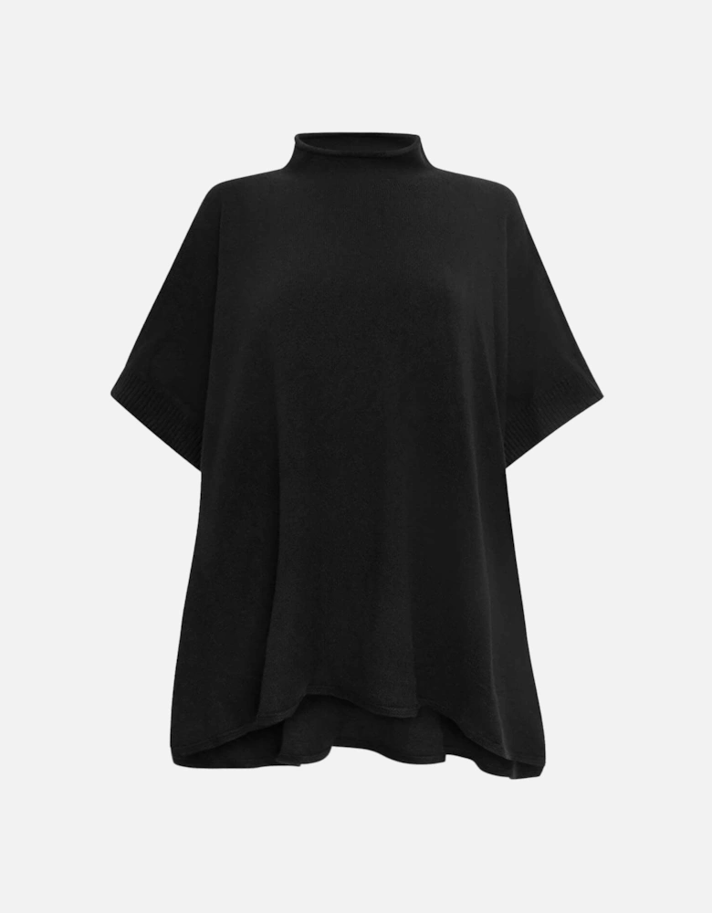 Black Button Poncho