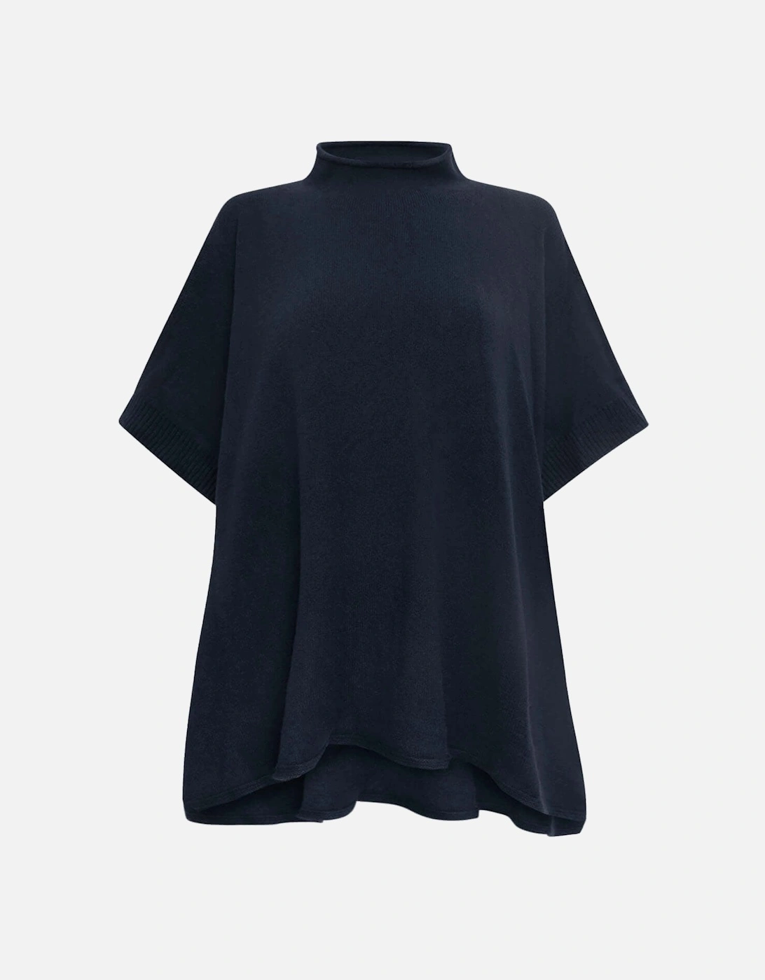 Navy Button Poncho