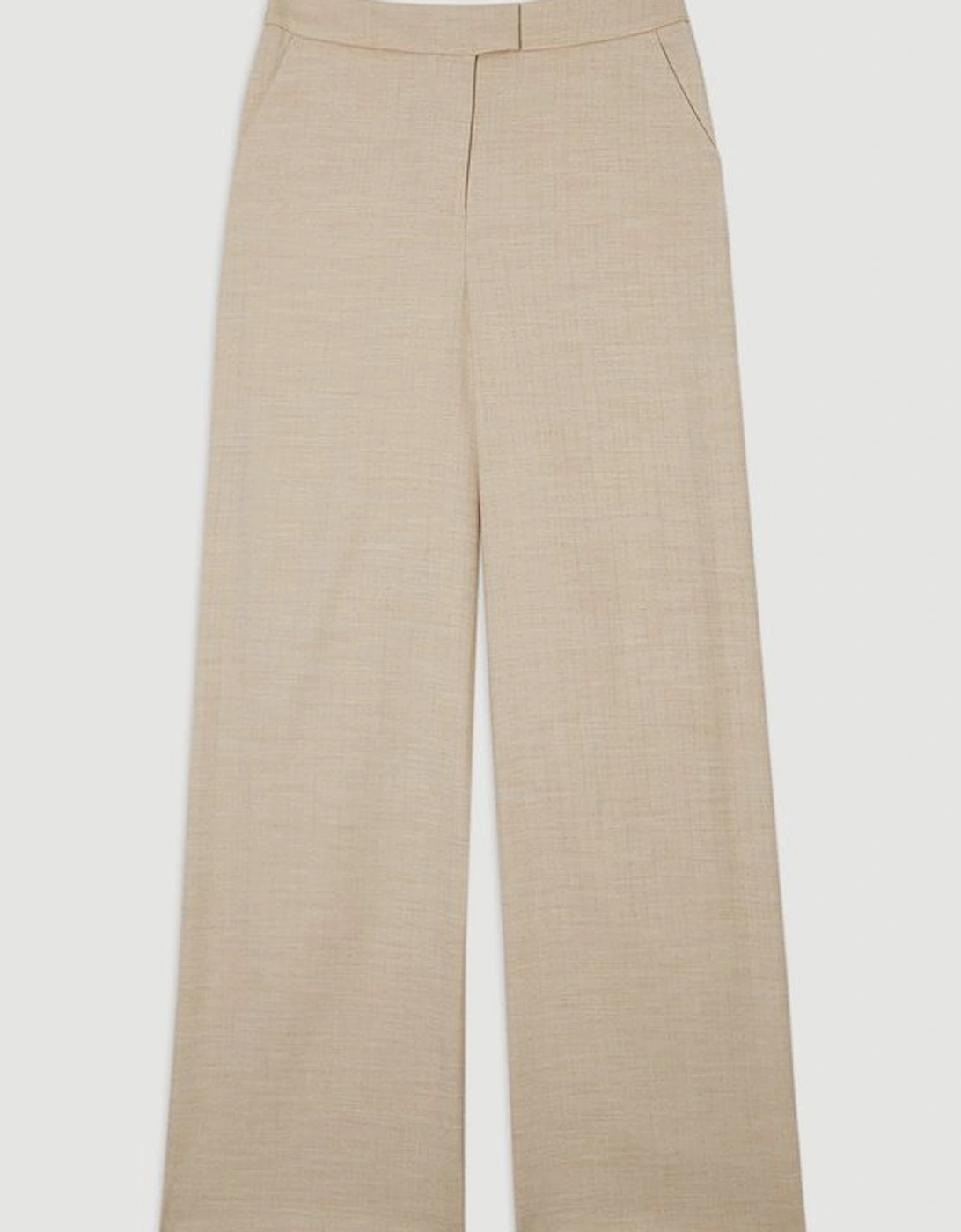 Herringbone Tailored Wide Leg Trousers