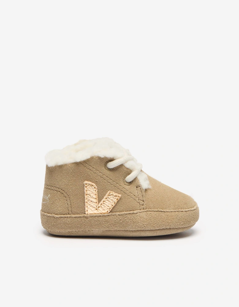 Baby Girls x Bonpoint Baby Winter Suede Booties in Beige