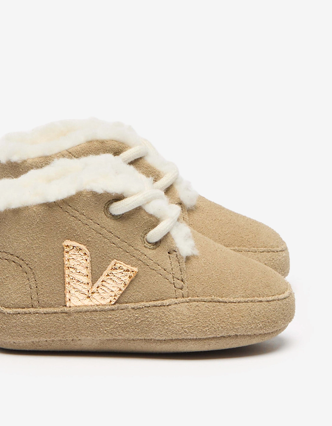 Baby Girls x Bonpoint Baby Winter Suede Booties in Beige