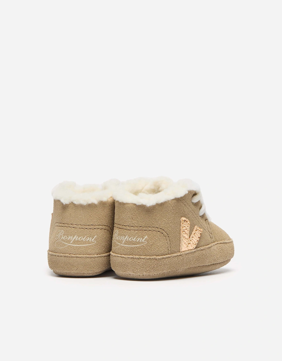 Baby Girls x Bonpoint Baby Winter Suede Booties in Beige