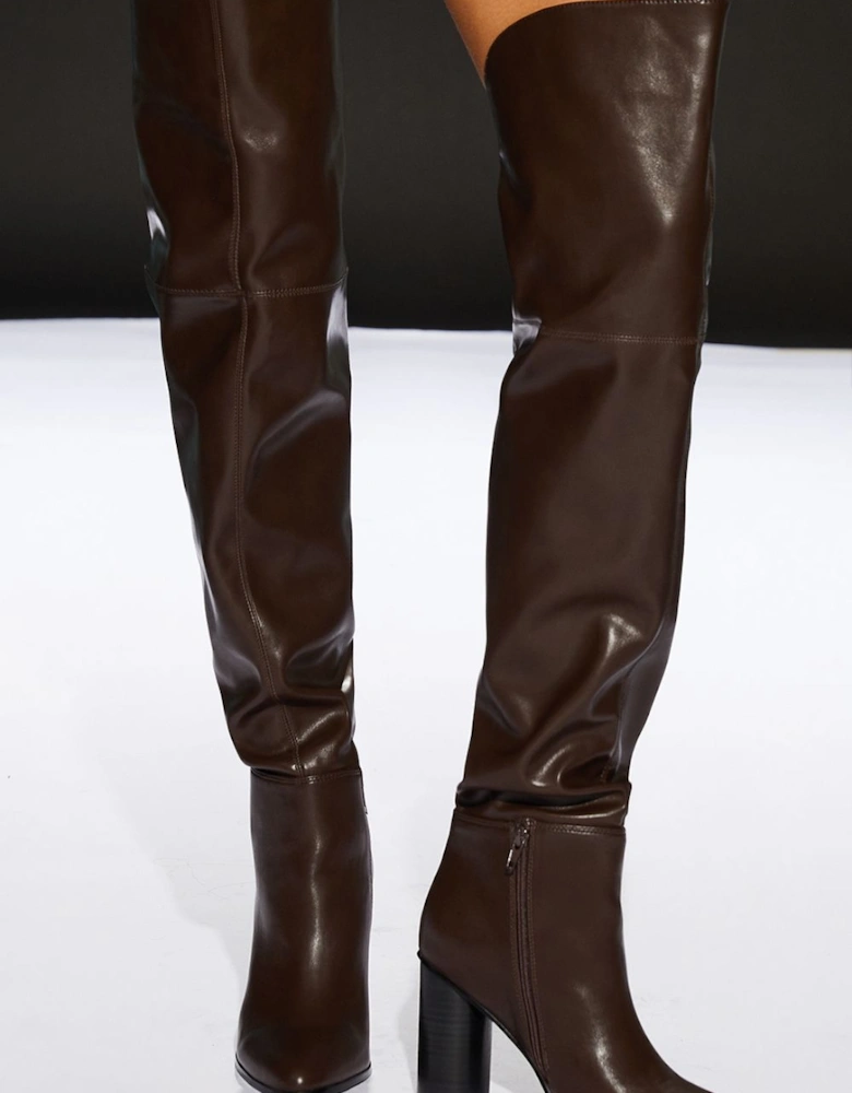 Thigh High Heeled Boots