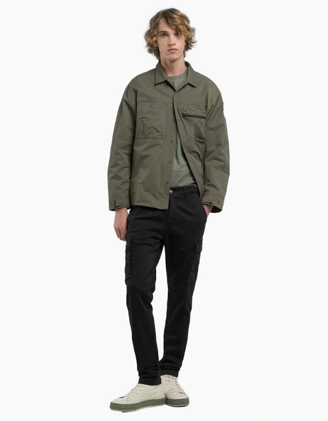 Men's Replay Jaan Cargo Trousers 040 Black - Size: 34/30