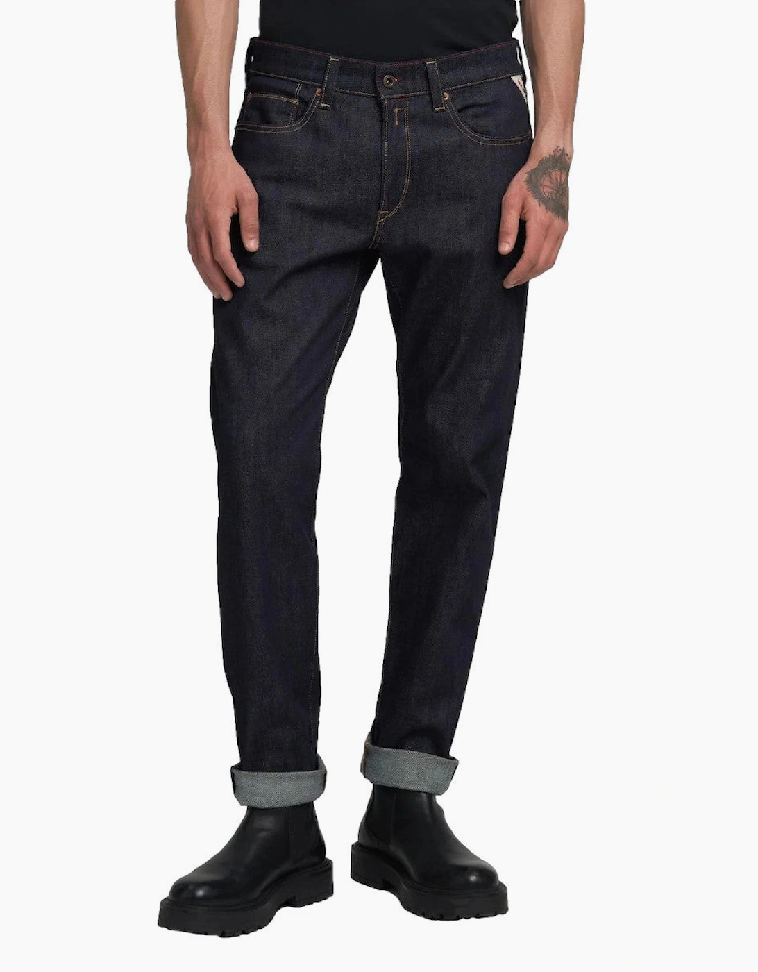 Men's Replay Neaal Jeans 007 Dark Blue - Black - Size: 34/34