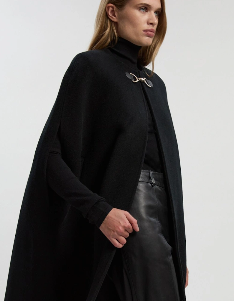 Tailored Cape Midi Coat