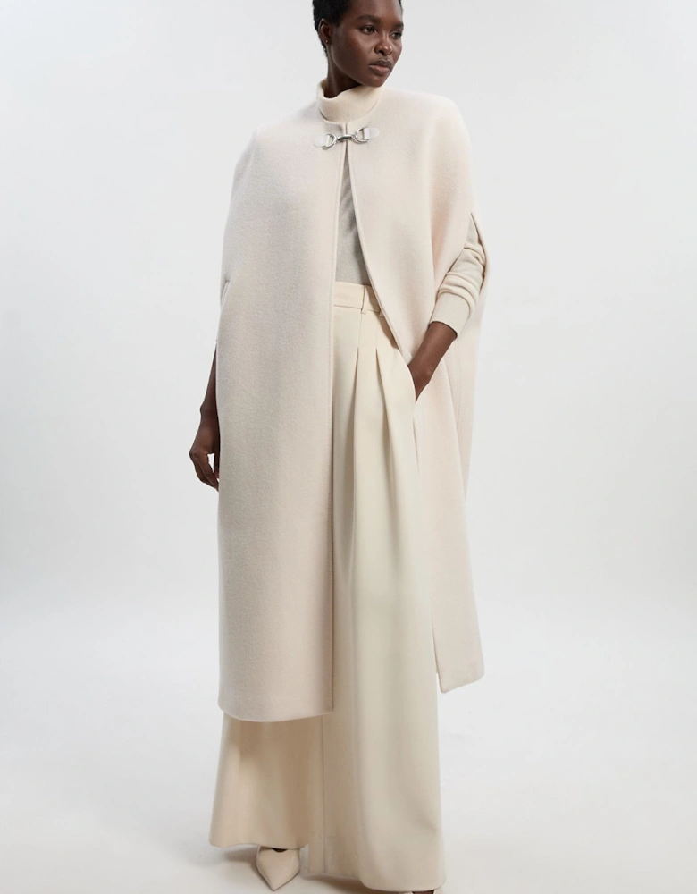 Tailored Cape Midi Coat