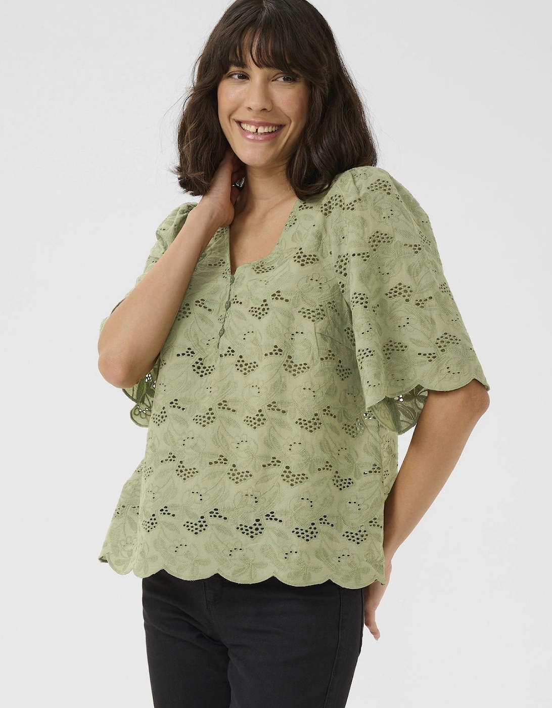 KAtura Blouse A-line Fit Eyelet Lace, 2 of 1